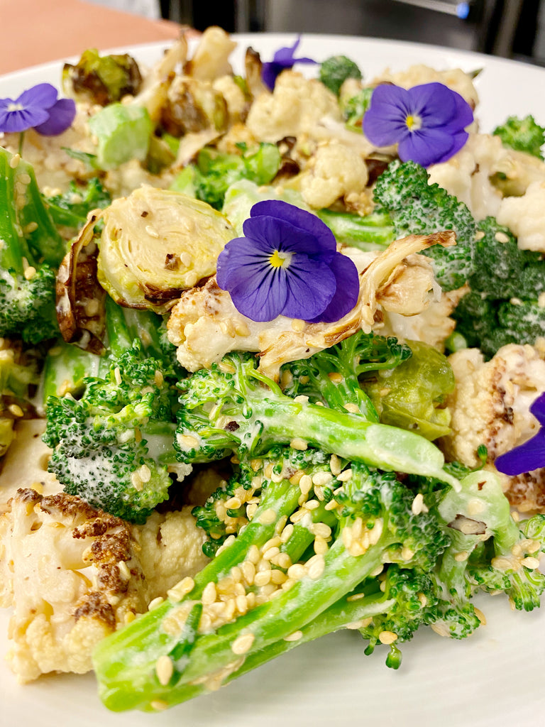 Cruciferous Salad With Horseradish Dressing by @nakdspoon