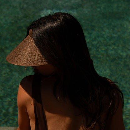 WIDE BRIM VISOR - ESPRESSO