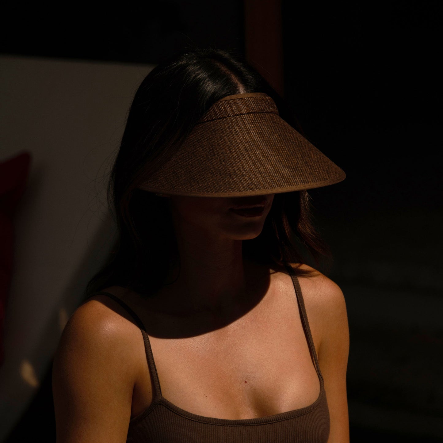 WIDE BRIM VISOR - ESPRESSO