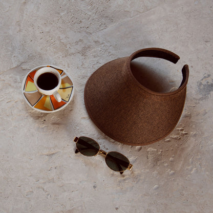 WIDE BRIM VISOR - ESPRESSO